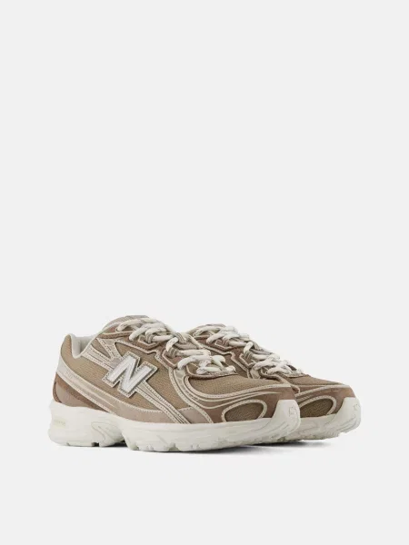 Кожаные повседневные кроссовки New Balance коричневые