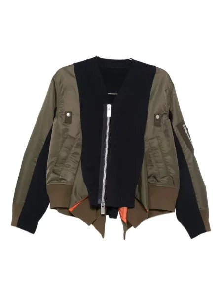 Geacă bomber Sacai tricotate maro