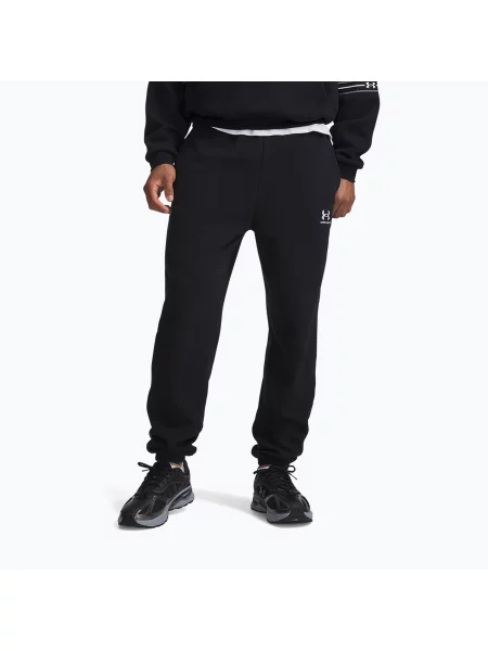 Pantaloni pentru bărbați Under Armour Icon Fleece Taped Jogger ultimate black/white alb
