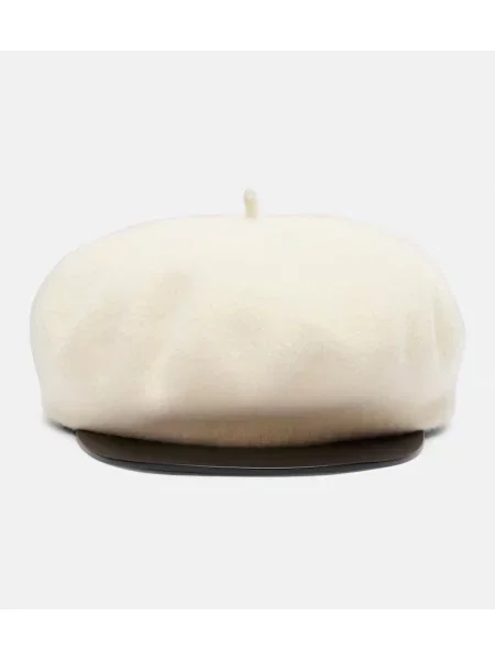 Kožna kapa Valentino bijela