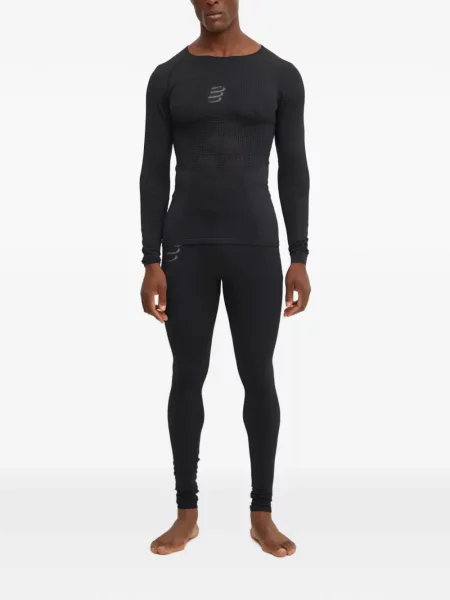 Leggings Compressport cu imagine negru
