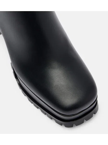 Cizme scurte Gianvito Rossi din piele cu platformă negru