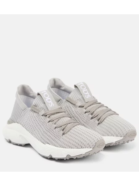 Sneakerși Tod's tricotate gri