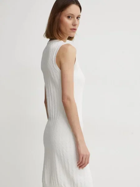 Платье мини Armani Exchange бежевое