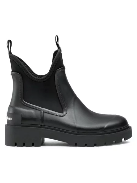 Calvin Klein Jeans Gumicsizma Mid Rainboot Chelsea fekete