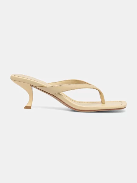 Answear.LAB șlapi de piele Unscripted Collection bej