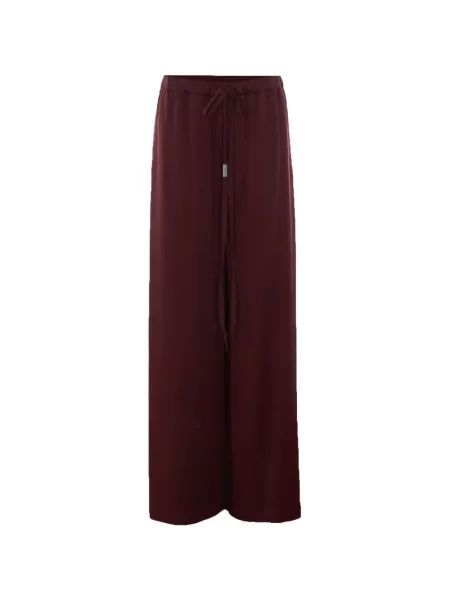 Pantaloni Ann Demeulemeester din dantelă roșu