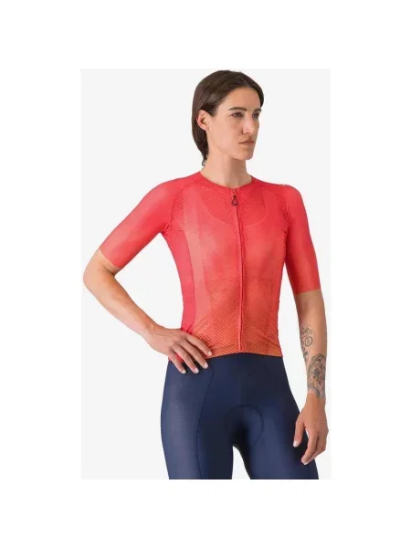 Koszulka rowerowa Castelli Climber's A/C krótki rękaw hibiskus M czerwony