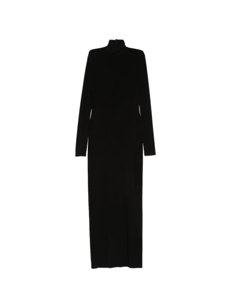 Rochie maxi Norma Kamali lungă de costum negru