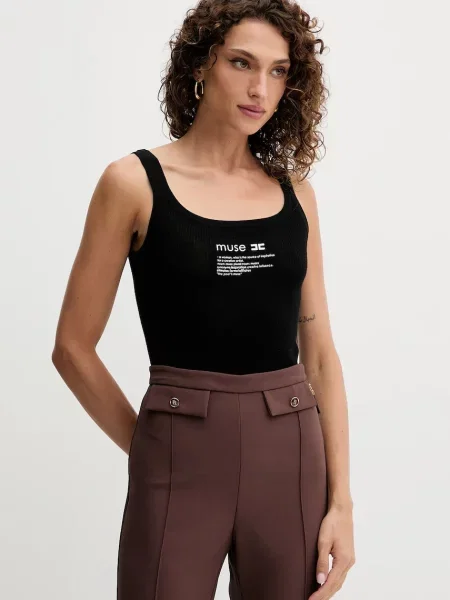 Tricou Elisabetta Franchi de lână negru