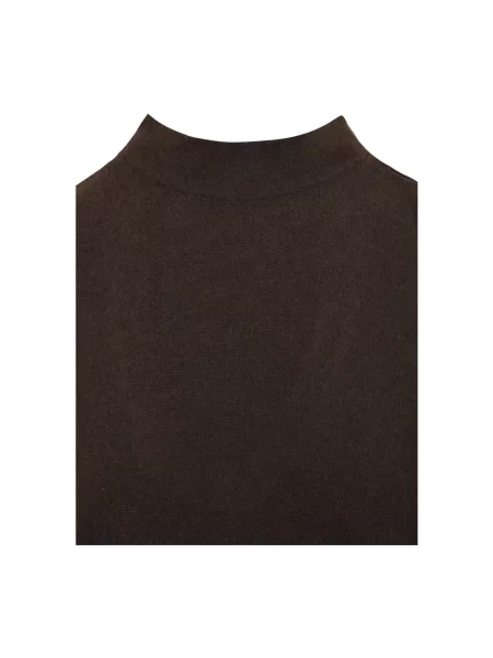 Sweter Akep wełniany brązowy