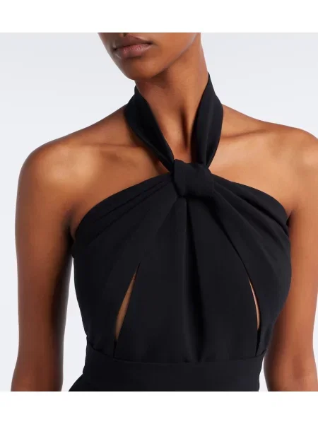 Šaty Elie Saab s halter výstrihom čierna