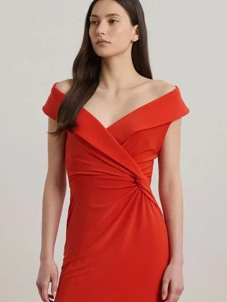Сукня Lauren Ralph Lauren maxi пряма червоний