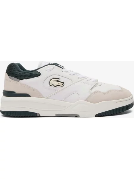 Biało-zielone trampki Lacoste Lineshot 40 białe