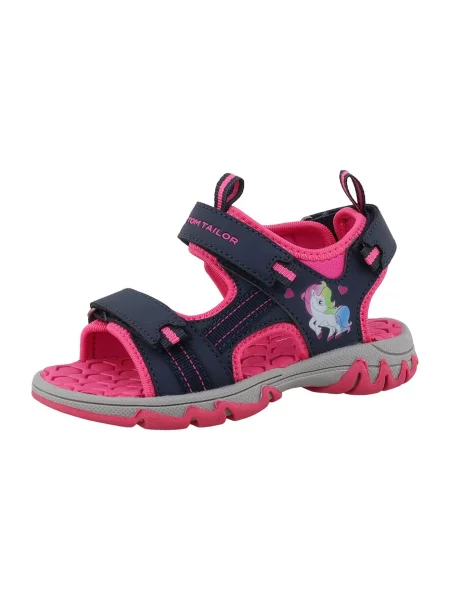 TOM TAILOR Sandale marin / roz albastru