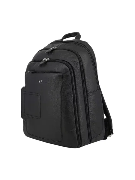 Torba na laptopa Piquadro skórzana czarna
