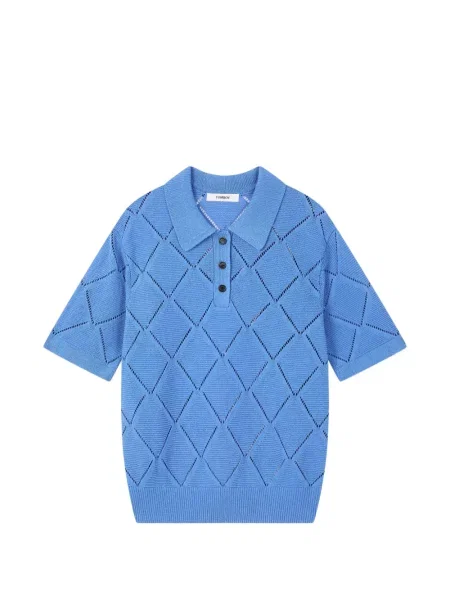 Diament top Tomboy żakardowy niebieski