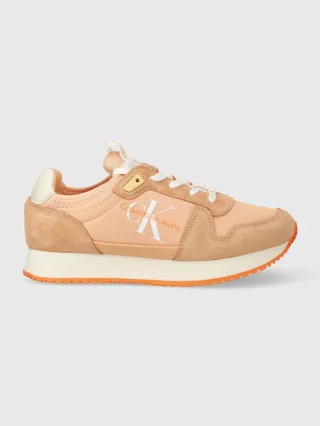 Calvin Klein Jeans sneakers RUNNER SOCK LACEUP NY-LTH W portocaliu