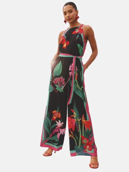 Love & roses Salopeta verde / roz zmeură / roșu negru