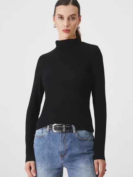 Tričko s dlouhým rukávem Medicine s golfem černá