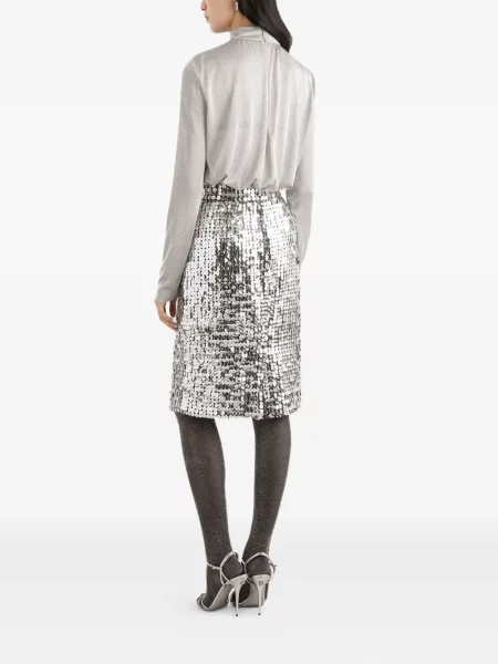 Top Dolce & Gabbana din jerseu gri
