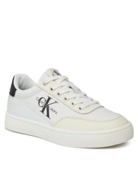 Tenisice Calvin Klein Jeans s čipkom bijela