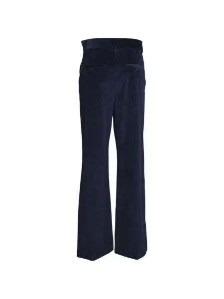 Pantaloni Weekend Max Mara de catifea cord evazate albastru