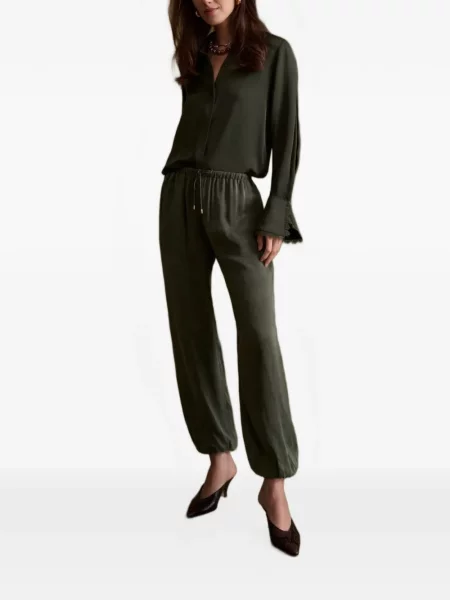 Pantaloni Hevron alergare cu cordon verde