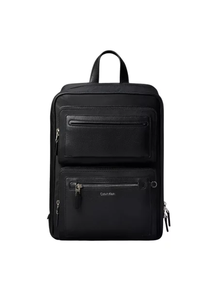 Calvin Klein Plecak Ssnl Raised Logo Double Pocket B czarny
