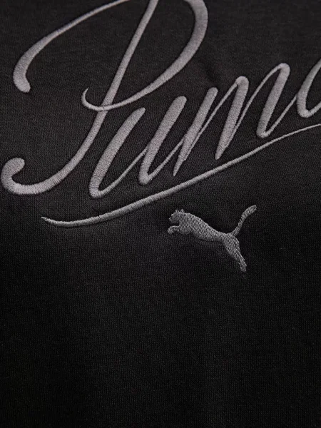Свитер Puma с капюшоном с аппликацией черный