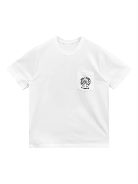Tricou Chrome Hearts cu motiv cu inimi cu autograf alb