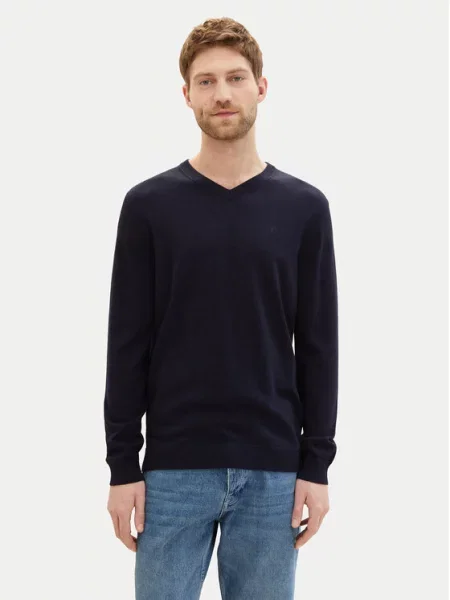 Tom Tailor Sweter Granatowy