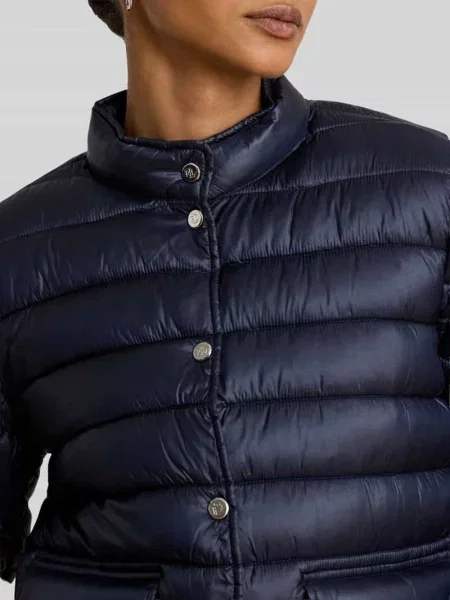 Kurtka pikowana w kroju regular fit z naszywanymi Lauren Ralph Lauren granatowa