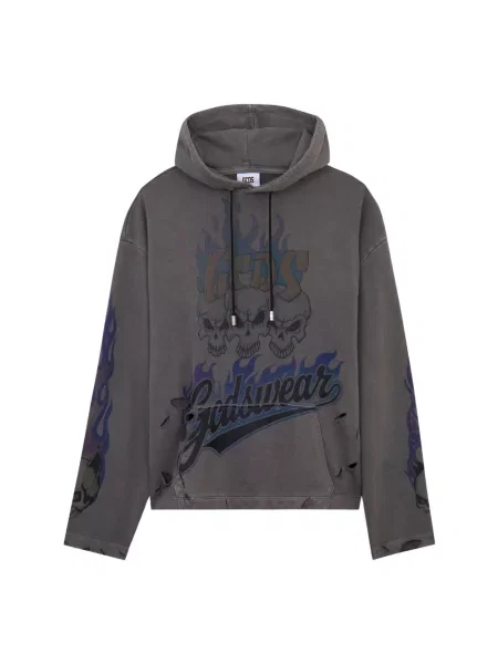 Bluza z kapturem Gcds z nadrukiem szara