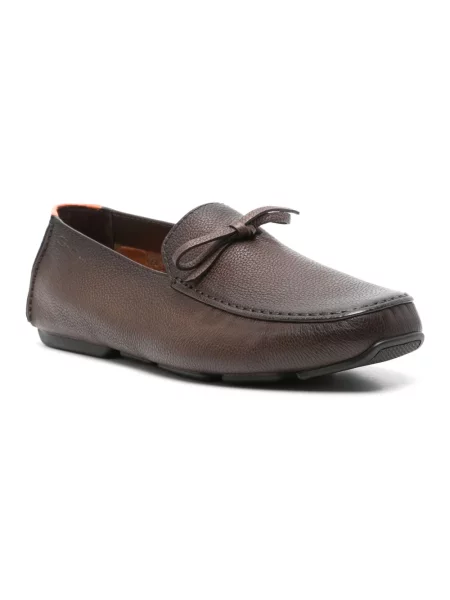 Półbuty Santoni casual brązowe