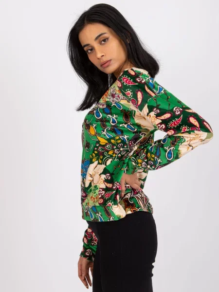 Bluză Fashionhunters verde