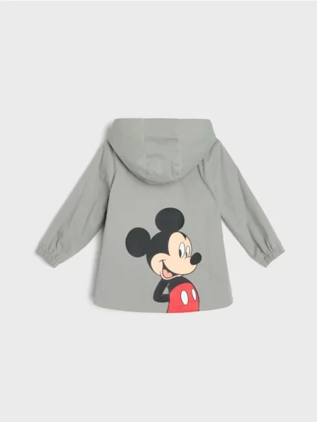 Sinsay Bunda s kapucí a našitými Mickey Mouse zelená