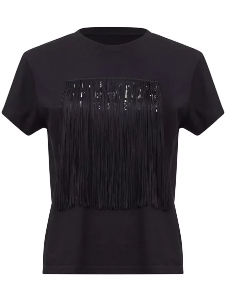 Koszulka Mm6 Maison Margiela z okrągłym dekoltem czarna