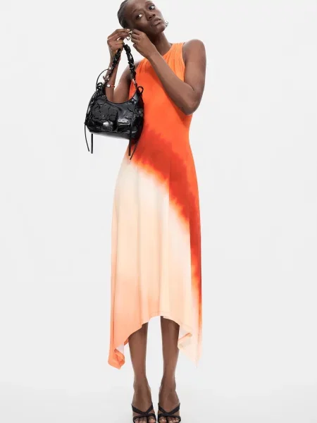 Desigual Rochie caisă / somon portocaliu