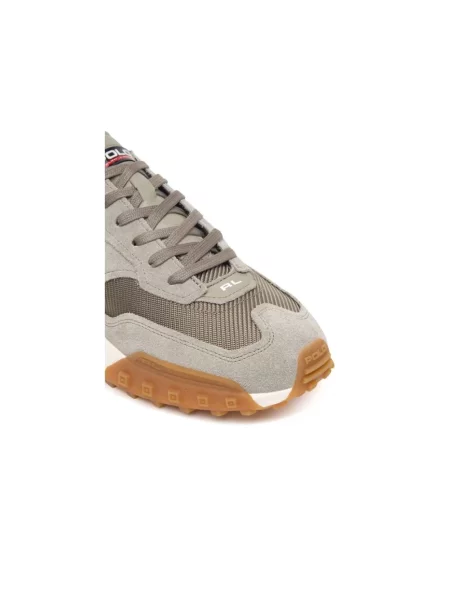 Sneakersy Ralph Lauren sznurowane skórzane szare