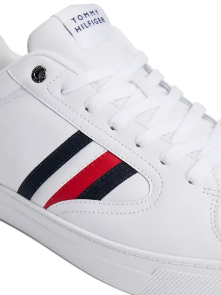 Sneakerși Tommy Hilfiger cu dungi alb