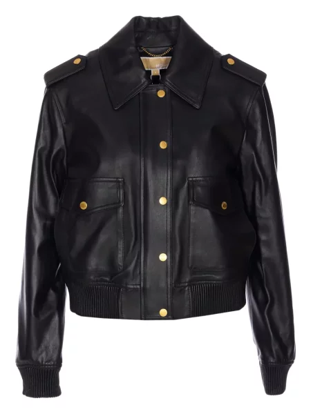 Rochie fără mâneci Michael Michael Kors fără mâneci de costum din piele negru