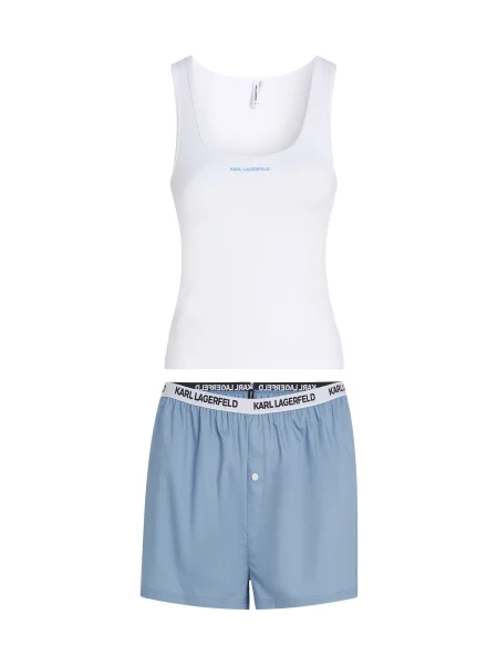 Karl Lagerfeld Pantaloni scurți opal / negru alb