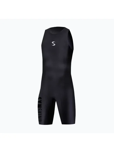 Costum de triatlon pentru bărbați Synergy Synskin 2 fără mâneci black negru