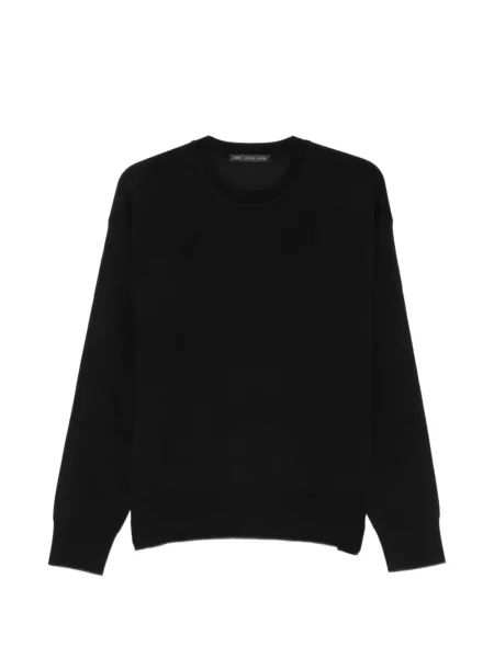 Lung pulover Low Brand cu decolteu rotund negru