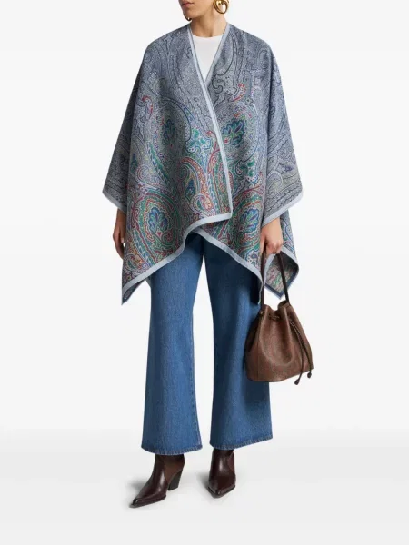 Geacă Etro cu model paisley din jacard verde