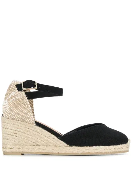 Espadrile Castaner cu pană negru