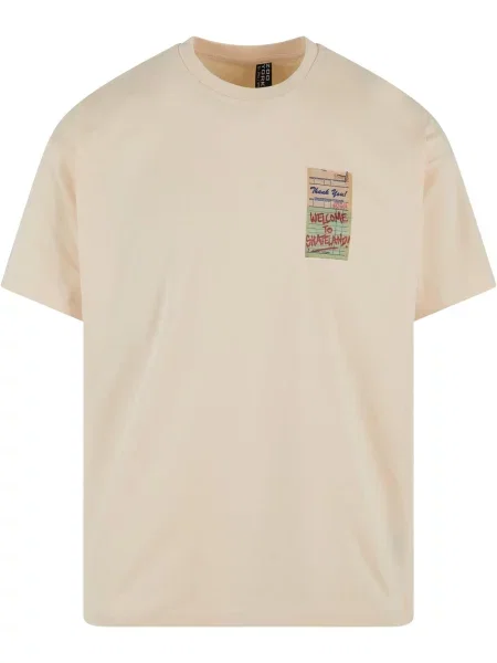 ZOO YORK Tricou / albastru / maro pueblo / roșu neon bej