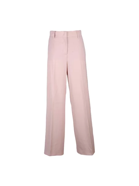 Spodnie Weekend Max Mara wełniane różowe