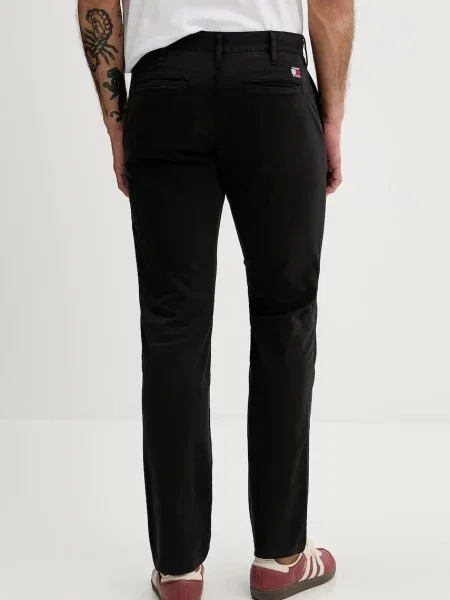 Kalhoty Tommy Jeans přiléhavé černá